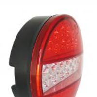 Комплект 2бр. LED Диоден стоп тип хамбургер 24V ЧЕРВЕНО-БЕЛИ ЗАДНИ СТОП СВЕТЛИНИ
