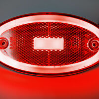 LED Светодиоден Габарит, 116mm x 60mm, Червен, Неон Ефект, Три Функции,12V-24V