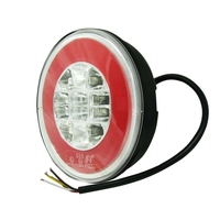 Комплект LED Светодиодни Стопове с Неон Ефект, Кръгли, Тип Хамбургер 12V-24V, E4, Ø14 см