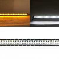 80 См Led Bar Лед Диоден Бар Прожектор Бяла и Оранжева, Жълта Светлина, Блиц, Флаш, CROSS DRL 180W 12V 24V