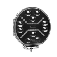 Диоден Халоген Фар с Бял Оранжев Габарит LED + DRL 70W Ø 220 мм 9 12V 24V Е-Mark Е9 за джип камион трактор багер земеделски машини и др.