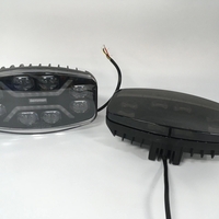 LED ЛЕД диоден фар халоген лампа 12V - 24V 48W бяло-жълто с черно стъкло за АТВ джип камион трактор земеделски и селскостопански машини и др. 245 x 139.4 x 90 mm E-mark E9