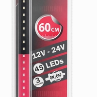 Светещ LED бар 60 cm 45 LED 12V - 24V черно-червено-жълто DE Germany флаг знаме Германия