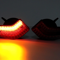 Комплект Безжични Преносими Диодни Лед Led Стопове Wireless Магнит и Вендуза Неон Neon Ефект 12V Иновационен дизайн форма FLYEAGLE за Ремарке Каравана Платформа и др.