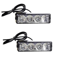 4 LED Аварийна Лампа За Пътна Помощ, Жълта Блиц Светлина, Мигаща
