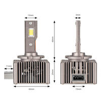 Комплект от 2 броя LED ЛЕД диодни крушки D1S за xenon 12-24V 10000lm Canbus без грешки