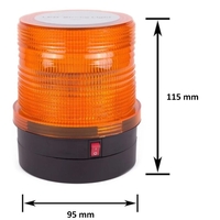LED Аварийна Сигнална лампа маяк буркан блиц светлина безжичен на батерии с магнит 12V