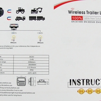 Безжични Wireless Лед Led Стопове с Магнит за Ремарке Каравана с 4 функции 12-24V