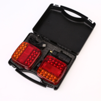 Безжични Wireless Лед Led Стопове с Магнит 12V 24V за Ремарке Каравана Платформа 5 Функции