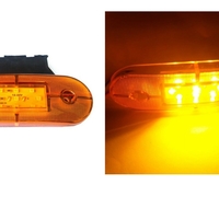 12V ЛЕД LED Оранжев Жълт Диоден Маркер Габарит Токос със 9 светодиода за камион ремарке бус ван каравана платформа