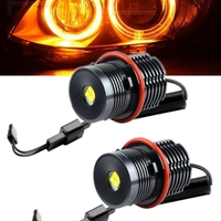 Комплект LED Angel Eyes крушки за BMW – CANBUS, жълта / оранжева светлина, Plug & Play