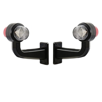 Комплект 2 бр. LED маркери рогчета 12V-24V, бяло-червено - за ремаркета, платформи, камиони и др.