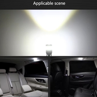 Комплект от 2 броя LED Лед Диодни Крушки За Габарит T10 W5W – 3030 + 3014 SMD, студено бяла светлина 6000K, 12–24V, CANBUS без грешки