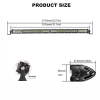 54 см LED Лед Диоден Бар , 9000 lm 180W, Ултра Тънък 12-24V Комбинирана Combo - Flood и Spot Светлина