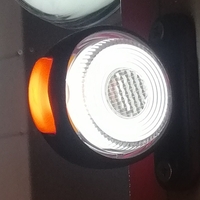 1 брой LED ЛЕД светодиоднен габарит, токос, рогче 24V с три светлини бяла,жълта,червена Неон Ефект за ремаркета, платформи, камиони и др.