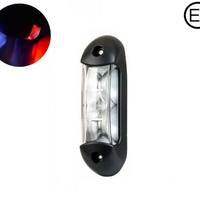 LED Светодиоден Страничен Габарит, Бял, Червен цвят, 110mm x 28mm, 12V-24V