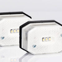 2 Броя LED Лед Габарит с Рефлектор, Бяла Светлина, Маркер, Токос, 12V - 24V, E-Mark E9, За Каравана, Кемпер и др.