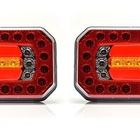 Комплект LED Светодиодни Стопове, Ляв и Десен, 4 Функции, Е-Мark, Неон Ефект, 12V-24V