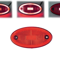LED Светодиоден Габарит, 116mm x 60mm, Червен, Неон Ефект, Три Функции,12V-24V