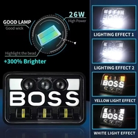 Универсалeн 5 инча ЛЕД LED фар лампа халоген 12V-24V къси/дълги с DRL дневни светлини мигач бяло-жълто 4800 lm за АТВ джип камион трактор и др.