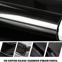 5D Декоративно автомобилно WRAP фолио 1.52 X 18M черен карбон BLACK CARBON