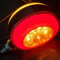 1 брой ЛЕД LED габарит за огледало ОБЕЦИ за камион 12-24V Scania Сканиа Volvo Волво MAN МАН DAF ДАФ Mercedes Мерцедес с ефект Неон Neon в оранжево-червено