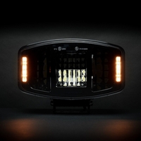 Универсален мощен LED ЛЕД 100W фар халоген лампа 12V - 24V с DRL/parking светлина бяло-жълто за АТВ джип камион трактор