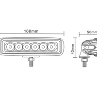 Универсален 54W Лед LED Халоген Фар Работна Лампа 12V - 24V с мигач бяло - оранжева светлина за автомобил офроуд бус ван камион