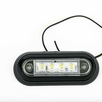 LED Диоден Вграден Страничен Габарит, Маркер, Токос Бял12-24V за камион, бус, ван, платформа, ремарке Е-марк Е9
