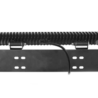 38см LED Лед Бар Със Стойка За Номер С Три Функции 55W, 4768lm, 12V - 24V E-Mark Подходящ За Автомобил, Бус, Камион, Селскостопански машини, Трактор, Комбайн, Агро Техника, Сеялка, Пръскачка, Джип, 4X4, Offroad, SUV