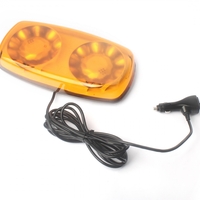 Оранжева 12-24V Лед Led Аварийна Сигнална Лампа Маяк Буркан с Магнит 35W За Пътна Помощ Платформа и др.