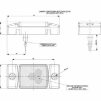 LED Светодиоден Габарит, Маркер, Токос, Жълт, Оранжев, Е-Mark, 3 LED, 12V-24V, 7.3 см