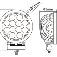 18 См 60W Супер Мощен PRO Led Диоден Халоген Лед Лампа Прожектор 12V 24V