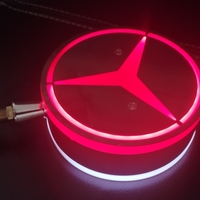 Комплект от 2бр Светодиодни LED Лед Габарити Обеци 24V бяло-червено Mer