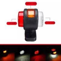 Комплект от 2 броя LED ЛЕД светодиодни габарити токоси рогче рогчета 24V с три светлини бяла-жълта-червена