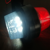 Комплект от 2 броя 12-24V ЛЕД LED Диодни Странични Маркери Рогчета Светлини Опушено Стъкло За Камион Ремарке Каравана Кемпер АТВ бяло - червено 2X MAR946