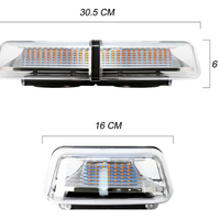 12V 24V Лед Led Аварийна Сигнална Лампа Маяк Буркан 72 Диода с 8 режима бяло стъкло с болтово захващане За Пътна Помощ Платформа Снегорин и др.