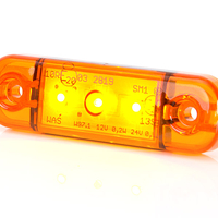 LED Светодиоден Габарит, Маркер, Токос, Оранжев, Е-Mark, 3 LED, 12V-24V, 8,4 см
