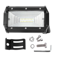 Универсален 72W Лед LED Халоген Фар Работна Лампа 12V - 24V с Разпръсната Flood Светлина за автомобил офроуд бус ван камион