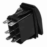 Копче, Бутон, За Вграждане, за LED Лед Бар, Халоген, Светлини, 12V - 24V, Надпис ROOF LIGHTS , Синя Светлина
