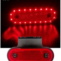 LED Диоден Габарит Маркер Токос със стойка 12V - 24V За Камион Бус Ван Ремарке Каравана Платформа червен