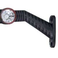 Комплект 2 броя LED Лед Габарит, Рогче, 17.5см, 12V-24V, 3 SMD Диода, Тройна Функция, Червена, Бяла, Жълта Светлина, 3D Светлинен Ефект