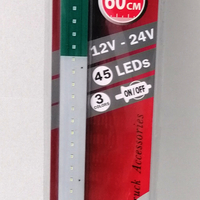 Светещ лед бар 60 cm 45 LED 12V - 24V зелено-бяло-оранжево IE Ireland флаг знаме Ирландия