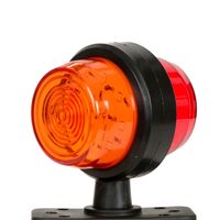 LED габарит маркер тип рогче 12V-24V, оранжево-червено - за ремаркета, платформи, камиони и др.