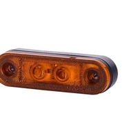 LED Светодиоден Габарит, Маркер, Токос, Оранжев, Овален, Е-Mark, 3 LED, 12V-24V, 8 см