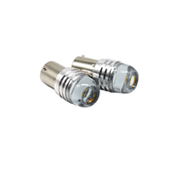 Комплект от 2 броя LED Лед Диодни Блиц Мигащи Крушки За Габарит P21W 1156 BA15S 12V с 9 Леда Бяла Светлина