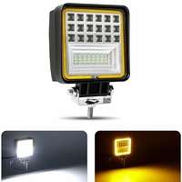 126W LED Диоден Фар Работна Бяла Жълта Светлина Габарит Мъгла Лампа 12V 24V 3030 Лумена
