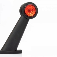 Комплект от 2 броя LED ЛЕД диодни габарити светлини Fristom тип рогче за камион ремарке тир бус каравана платформа 12V/24V Е-Mark 95mm x 100mm x 45mm
