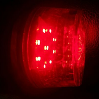 Комплект от 2 броя 12-24V ЛЕД LED Диодни Странични Маркери Рогчета Светлини Опушено Стъкло За Камион Ремарке Каравана Кемпер АТВ оранжево - червено 2X MAR947