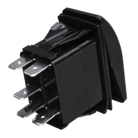 Копче, Бутон, За Вграждане, за LED Лед Бар, Халоген, Светлини, 12V - 24V, Надпис  LED LIGHT BAR , Синя Светлина